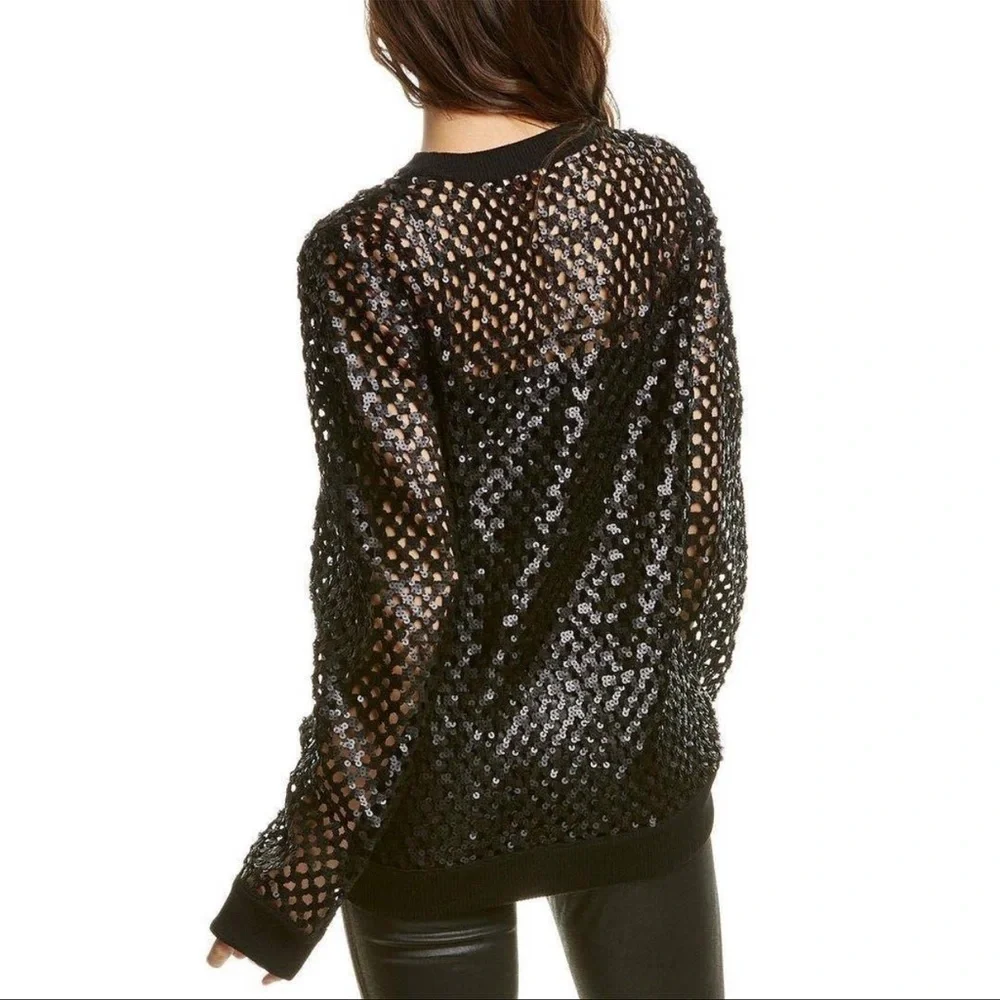 Tory Burch Lansing Open Knit Merino Sweater